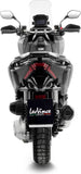 Tubo De Escape Sin Homologación Acústica Lv One Evo Acero Fondo Carbono - Leovince Compatible Con Honda Sh 350 I (2021-2024)