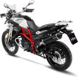 Tubo De Escape Sin Homologación Acústica Lv One Evo Acero Negro Fondo Carbono - Leovince Compatible Con Bmw F 700 Gs (2017-2018)