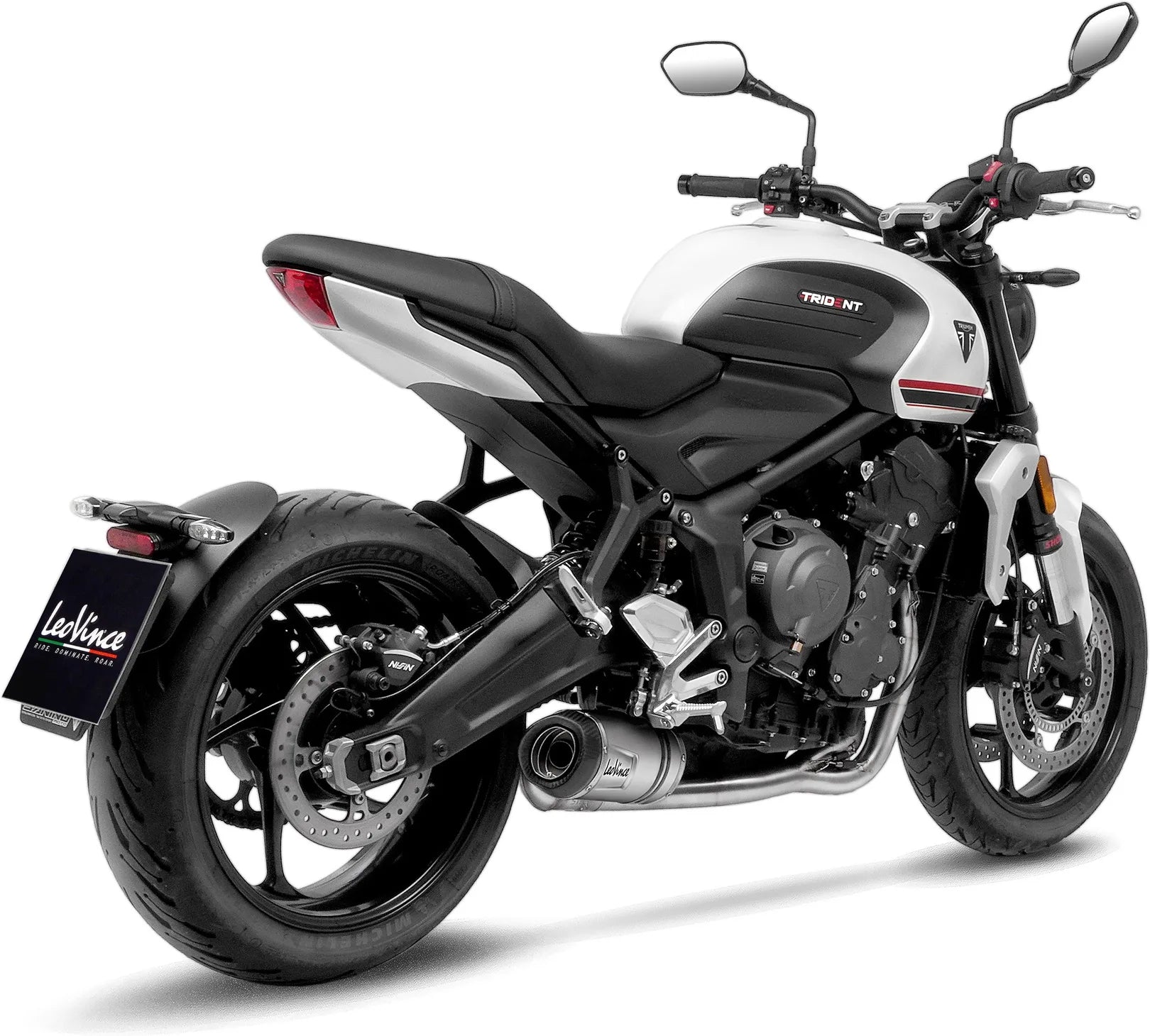 Sistema De Escape Completo Con Catalizador Y Homologación Acústica Lv One Evo Acero Fondo Carbono - Leovince Compatible Con Triumph Tiger 660 Sport (2022-2024)