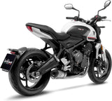 Sistema De Escape Completo Sin Catalizador Y Sin Homologación Acústica Lv One Evo Acero Fondo Carbono - Leovince Compatible Con Triumph Tiger 660 Sport (2022-2024)
