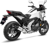 Tubo De Escape Con Homologación Acústica Lv One Evo Acero Fondo Carbono - Leovince Compatible Con Honda Nc 750 X (2021-2024)