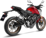 Sistema De Escape Completo Con Catalizador Y Homologación Acústica Lv One Evo Acero Negro Fondo Carbono - Leovince Compatible Con Honda Cb 125 R Neo Sports Café (2021-2023)