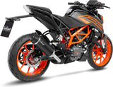 Tubo De Escape Con Homologación Acústica Lv One Evo Acero Negro Fondo Carbono - Leovince Compatible Con Ktm 390 Duke (2021-2023)