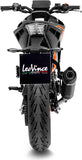 Tubo De Escape Con Homologación Acústica Lv One Evo Acero Negro Fondo Carbono - Leovince Compatible Con Ktm 125 Duke (2021-2023)