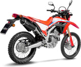 Tubo De Escape Sin Homologación Acústica Lv One Evo Acero Negro Fondo Carbono - Leovince Compatible Con Honda Crf 300 L - Rally (2021-2024)