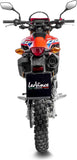 Tubo De Escape Sin Homologación Acústica Lv One Evo Acero Negro Fondo Carbono - Leovince Compatible Con Honda Crf 300 L - Rally (2021-2024)