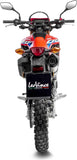 Tubo De Escape Sin Homologación Acústica Lv One Evo Acero Fondo Carbono - Leovince Compatible Con Honda Crf 300 L - Rally (2021-2024)