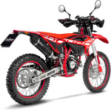 Tubo De Escape Sin Homologación Acústica Lv One Evo Acero Negro Fondo Carbono - Leovince Compatible Con Beta Rr 125 Motard Lc 4T (2025-2026)