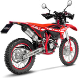 Tubo De Escape Sin Homologación Acústica Lv One Evo Acero Fondo Carbono - Leovince Compatible Con Beta Rr 4T 125 Lc (2025-2026)