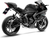 Sistema De Escape Completo Sin Catalizador Y Sin Homologación Acústica Factory S Acero Negro Fondo Carbono - Leovince Compatible Con Yamaha Yzf-R7 700 (2021-2024)