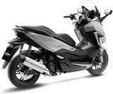 Tubo De Escape Con Homologación Acústica Lv One Evo Acero Fondo Carbono - Leovince Compatible Con Honda Forza 350 (2021-2024)