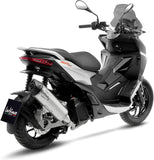Tubo De Escape Con Homologación Acústica Lv One Evo Acero Fondo Carbono - Leovince Compatible Con Aprilia Sr Gt 125 - Sport (2022-2024)