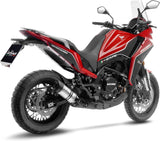 Tubo De Escape Sin Homologación Acústica Lv Pro Acero Fondo Carbono - Leovince Compatible Con Moto Morini X-Cape 650 - A2 (2021-2024)