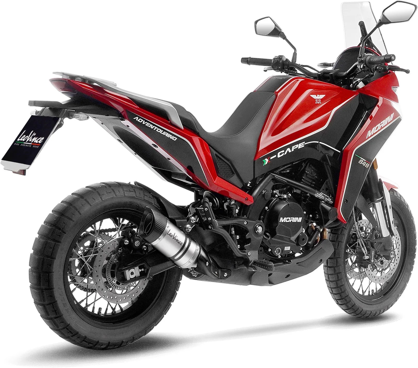 Tubo De Escape Con Homologación Acústica Lv Pro Acero Fondo Carbono - Leovince Compatible Con Moto Morini X-Cape 650 - A2 (2021-2024)