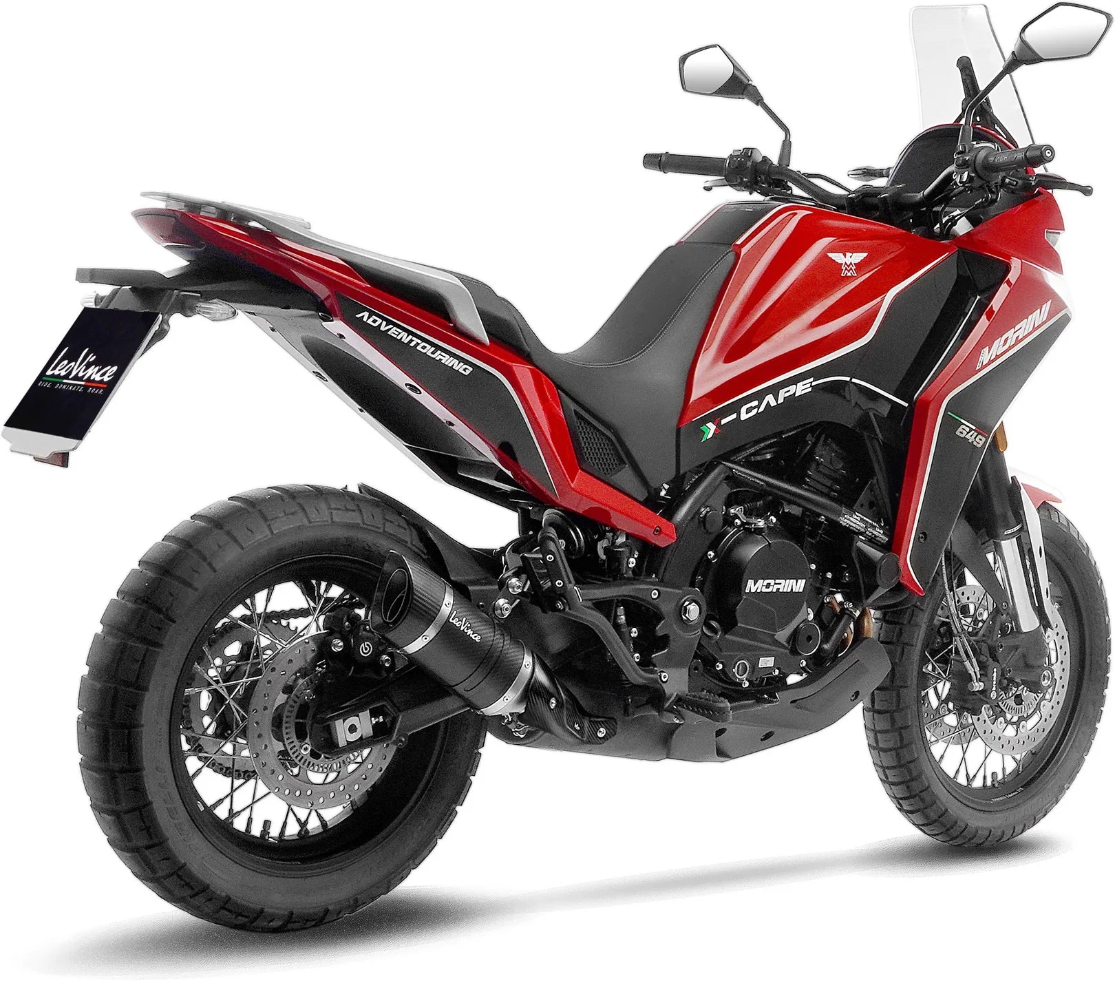 Tubo De Escape Con Homologación Acústica Lv Pro Carbono Fondo Carbono - Leovince Compatible Con Moto Morini X-Cape 650 - A2 (2021-2024)
