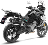 Tubo De Escape Con Homologación Acústica Lv One Evo Acero Negro Fondo Carbono - Leovince Compatible Con Cfmoto 800 Mt Sport (2025-2026)