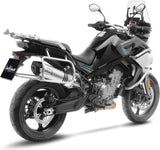 Tubo De Escape Con Homologación Acústica Lv One Evo Acero Fondo Carbono - Leovince Compatible Con Cfmoto 800 Mt-X (2025-2026)