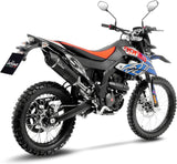 Tubo De Escape Sin Homologación Acústica Lv One Evo Acero Negro Fondo Carbono - Leovince Compatible Con Aprilia Rx 125 (2021-2024)
