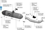 Tubo De Escape Sin Homologación Acústica Lv-X Evo Acero Fondo Carbono - Leovince Compatible Con Suzuki Dr 650 Se (1996-2015)