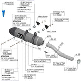 Tubo De Escape Sin Homologación Acústica Lv-X Evo Acero Fondo Carbono - Leovince Compatible Con Kawasaki Klr 650 (1997-2022)