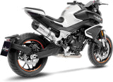Tubo De Escape Sin Homologación Acústica Lv One Evo Acero Fondo Carbono - Leovince Compatible Con Cfmoto 800 Nk Advanced (2023-2024)