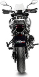 Tubo De Escape Sin Homologación Acústica Lv One Evo Acero Negro Fondo Carbono - Leovince Compatible Con Benelli Trk 702 - X (2023-2024)