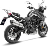 Tubo De Escape Sin Homologación Acústica Lv One Evo Acero Fondo Carbono - Leovince Compatible Con Benelli Trk 702 - X (2023-2024)