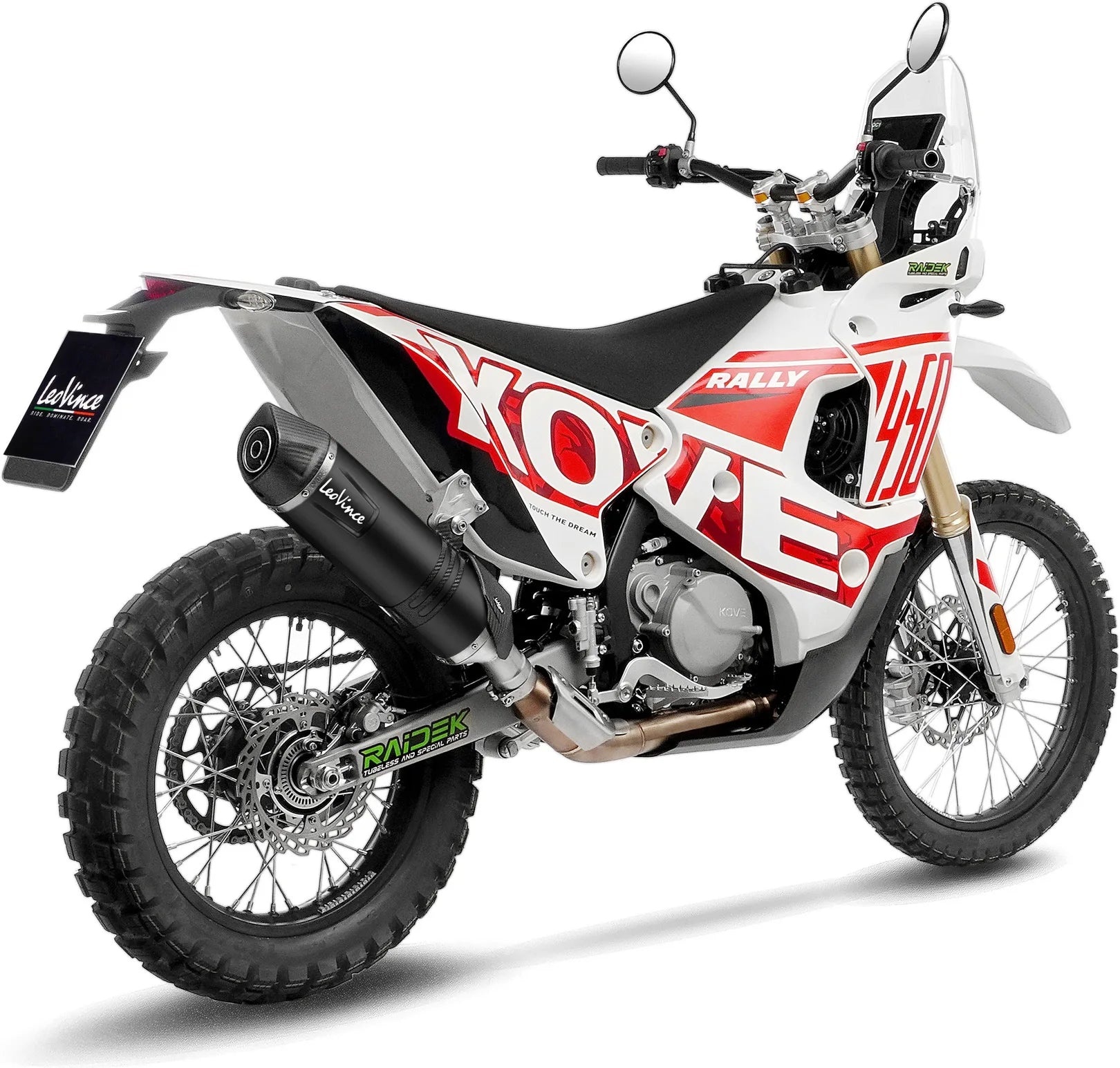 Tubo De Escape Sin Homologación Acústica Lv One Evo Acero Negro Fondo Carbono - Leovince Compatible Con Kove Moto 450 Rally (2023-2024)