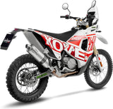 Tubo De Escape Sin Homologación Acústica Lv One Evo Acero Fondo Carbono - Leovince Compatible Con Kove Moto 450 Rally (2023-2024)