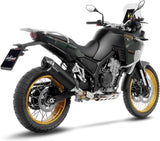 Tubo De Escape Sin Homologación Acústica Lv One Evo Acero Negro Fondo Carbono - Leovince Compatible Con Kove Moto 800 X Pro - Adv (2024-2026)