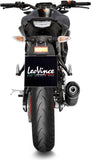 Sistema De Escape Completo Sin Catalizador Y Sin Homologación Acústica Lv One Evo Acero Negro Fondo Carbono - Leovince Compatible Con Yamaha Yzf-R 125 (2021-2024)