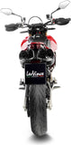 Escape Doble Sin Homologación Acústica Lv Pro Acero Negro Fondo Carbono - Leovince Compatible Con Ducati Hypermotard 698 Mono (2024-2026)