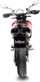 Escape Doble Sin Homologación Acústica Lv Pro Acero Fondo Carbono - Leovince Compatible Con Ducati Hypermotard 698 Mono (2024-2026)
