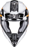 Off-Road Motorcycle Helmet Scorpion Exo Vx-16 Evo Air Polycarbonate Black Orange Lignes Size Xs