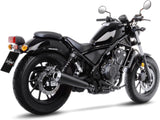 Tubo De Escape Sin Homologación Acústica Classic Racer Acero Negro Fondo Acero - Leovince Compatible Con Honda Cmx 500 Rebel (2024-2026)