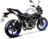 Tubo De Escape Sin Homologación Acústica Gp Duals Acero Fondo Acero - Leovince Compatible Con Suzuki Sv 650 X (2018-2023)