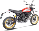 Tubo De Escape Sin Homologación Acústica Lv-10 Acero Negro Fondo Acero - Leovince Compatible Con Ducati Scrambler 800 Desert Sled (2017-2020)