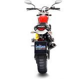 Tubo De Escape Sin Homologación Acústica Lv-10 Acero Negro Fondo Acero - Leovince Compatible Con Ducati Scrambler 800 Desert Sled (2017-2020)