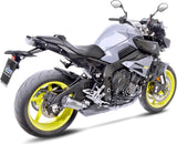 Tubo De Escape Sin Homologación Acústica Lv-10 Acero Fondo Acero - Leovince Compatible Con Yamaha Fz-10 - Sp (2016-2020)
