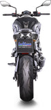 Tubo De Escape Con Homologación Acústica Lv-10 Acero Negro Fondo Acero - Leovince Compatible Con Kawasaki Z 900 (2017-2019)