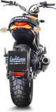 Tubo De Escape Sin Homologación Acústica Lv-10 Acero Negro Fondo Acero - Leovince Compatible Con Ducati Scrambler 800 Classic - Icon (2017-2020)