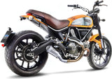 Tubo De Escape Sin Homologación Acústica Lv-10 Acero Fondo Acero - Leovince Compatible Con Ducati Scrambler 800 Icon (2015-2016)