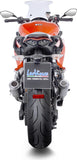 Escape Doble Sin Homologación Acústica Lv-10 Acero Fondo Acero - Leovince Compatible Con Kawasaki Z 1000 (2017-2020)