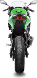 Tubo De Escape Sin Homologación Acústica Lv-10 Acero Negro Fondo Acero - Leovince Compatible Con Kawasaki Ninja 500 - Se (2024-2026)