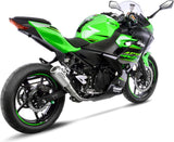 Tubo De Escape Sin Homologación Acústica Lv-10 Acero Fondo Acero - Leovince Compatible Con Kawasaki Z 500 - Se (2024-2026)
