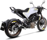 Tubo De Escape Sin Homologación Acústica Lv-10 Acero Negro Fondo Acero - Leovince Compatible Con Husqvarna Vitpilen 401 (2018-2019)