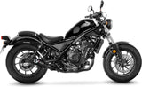 Tubo De Escape Sin Homologación Acústica Lv-10 Acero Full Negro Fondo Acero Negro - Leovince Compatible Con Honda Cmx 300 Rebel (2017-2024)