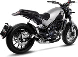 Tubo De Escape Con Homologación Acústica Lv-10 Acero Negro Fondo Acero - Leovince Compatible Con Benelli Leoncino - Trail 500 (2017-2024)
