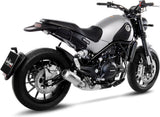 Tubo De Escape Con Homologación Acústica Lv-10 Acero Fondo Acero - Leovince Compatible Con Benelli Leoncino - Trail 500 (2017-2024)