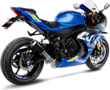 Tubo De Escape Sin Homologación Acústica Lv-10 Acero Negro Fondo Acero - Leovince Compatible Con Suzuki Gsx-R 1000 - R (2017-2021)